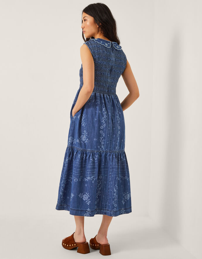 Cecily Flower Twist Denim Skirt main image 1