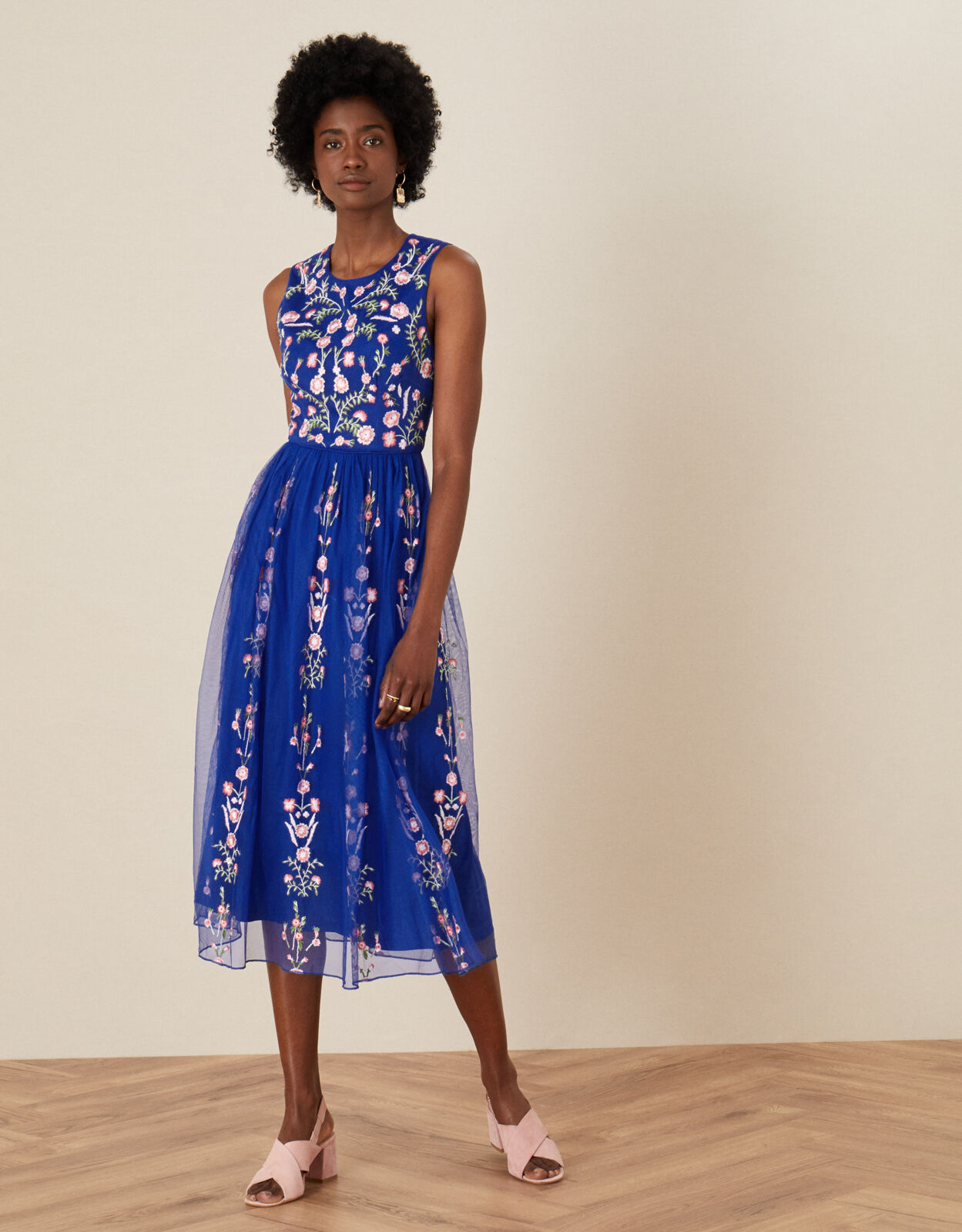 mesh dress floral