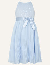 Truth Sequin Dress in Recycled Polyester, Blue (PALE BLUE), large