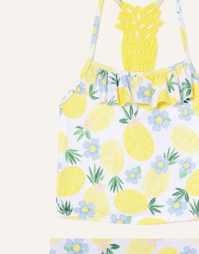 Pineapple Crochet Tankini Set, Yellow (YELLOW), large