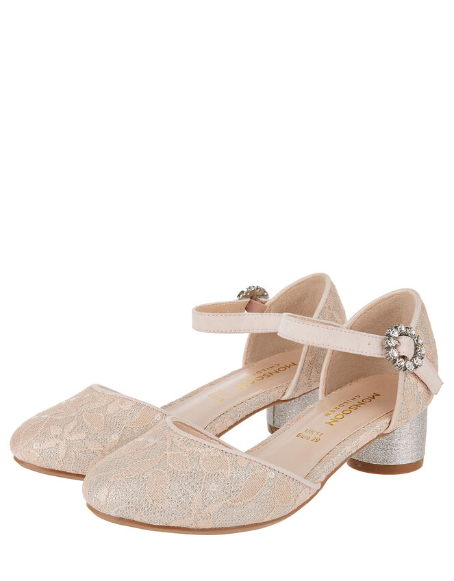 Tabitha Lace Two Part Shoe, Pink (PALE PINK), large