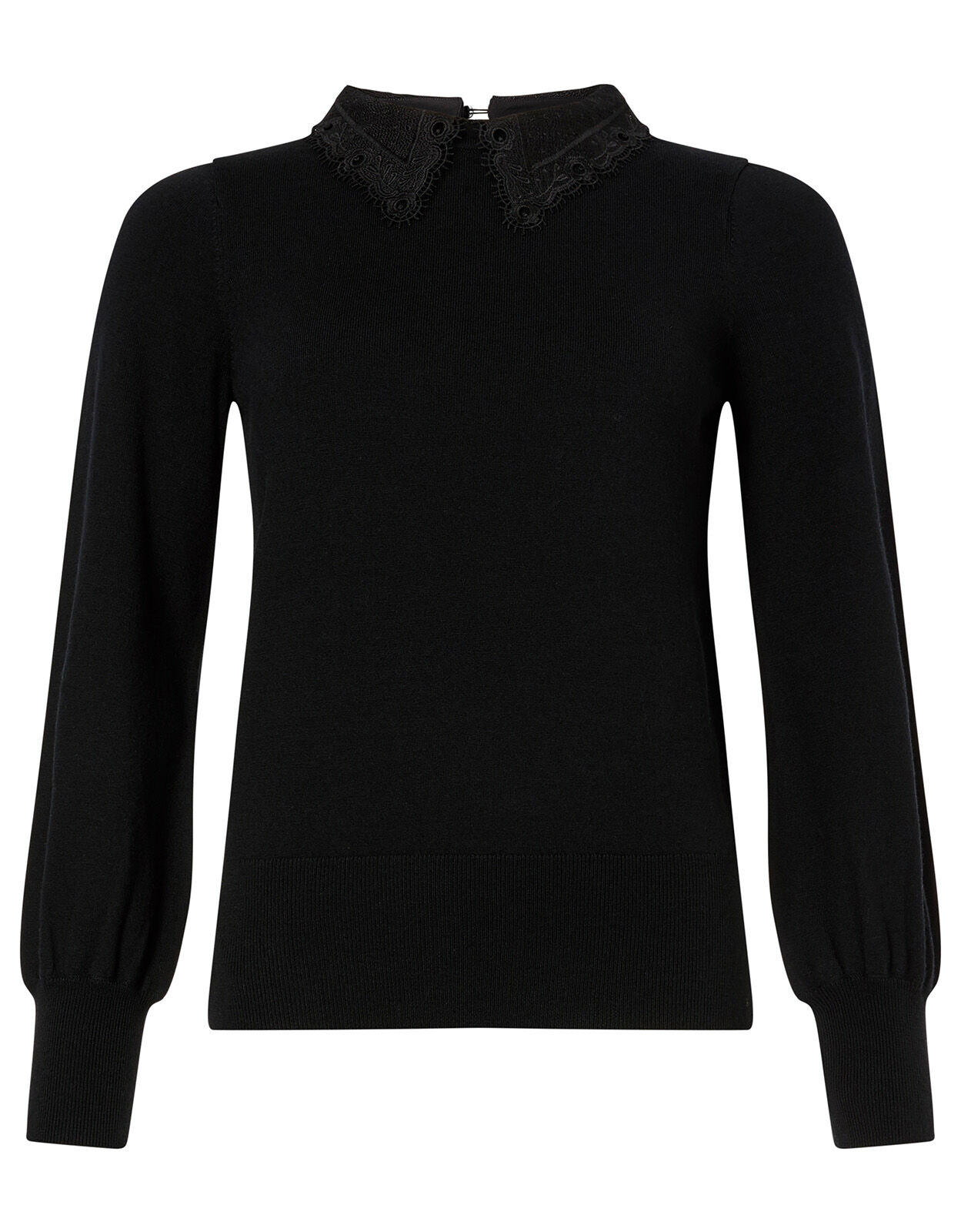 Jumper with lace collar top