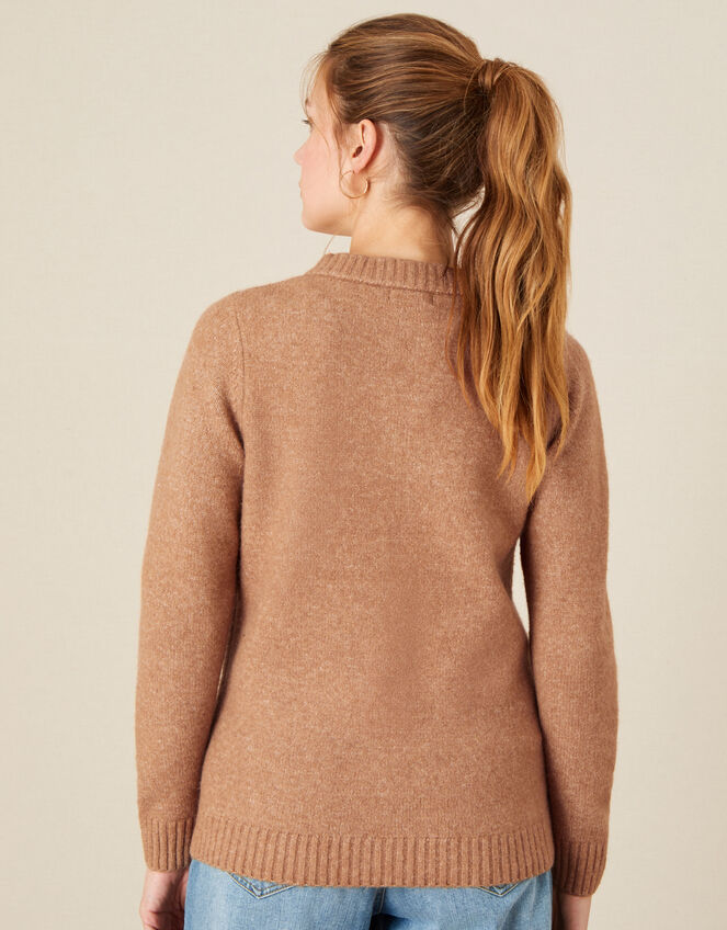 Embroidered Cardigan, Yellow (OCHRE), large