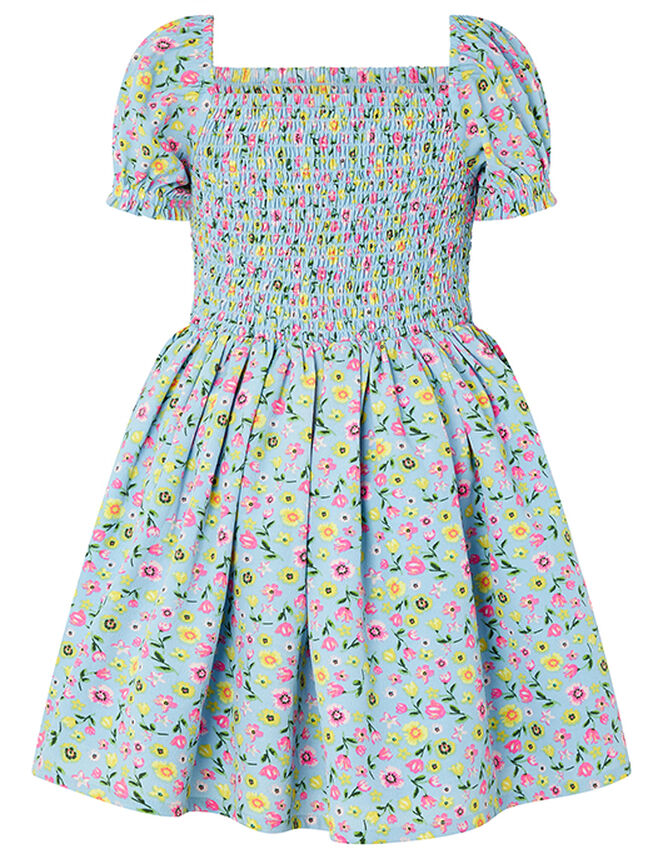 Hester Ditsy Floral Dress, Blue (BLUE), large