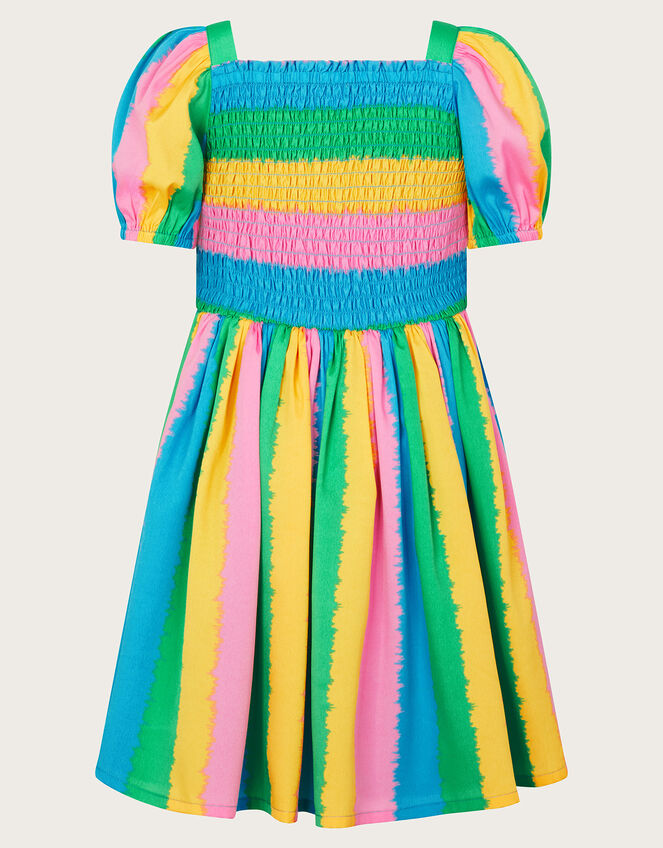 Stripe Pleated Dress, Multi (MULTI), large