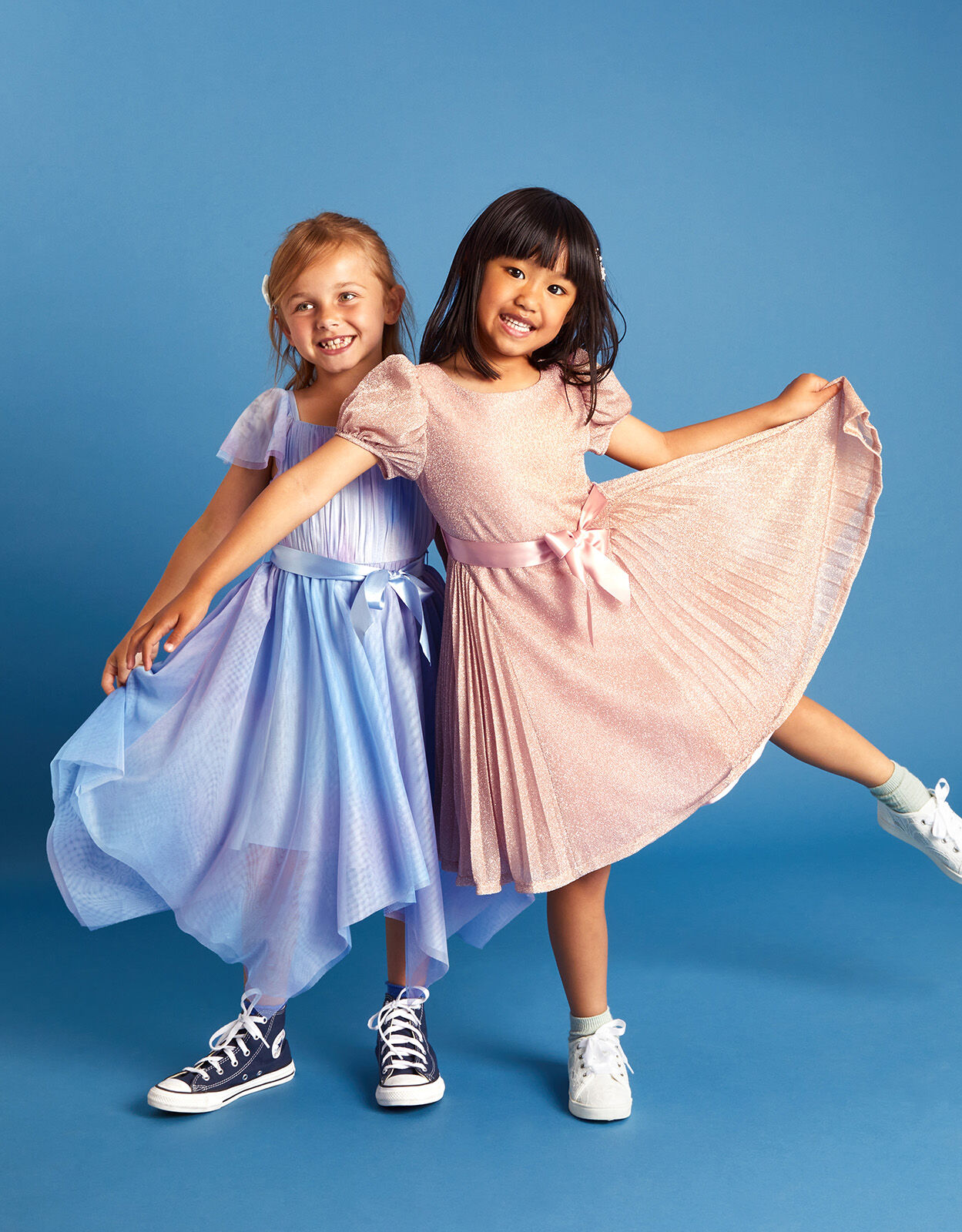 Gilded Rose Pleated Party Dress Pink