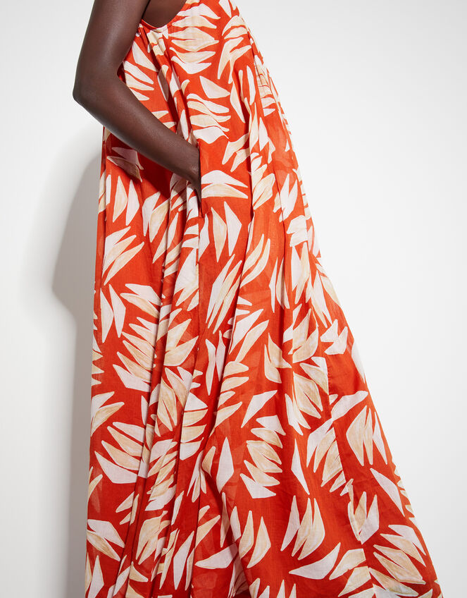 Silver Moon Off-Shoulder Maxi Dress Blood Orange