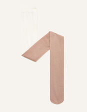 Sparkly Nylon Tights , Gold (ROSE GOLD), large