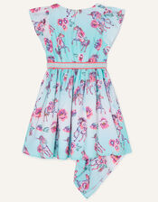 Unicorn Ruffle Front Dress, Blue (AQUA), large