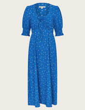 Liza Spot Jersey Dress, Blue (BLUE), large
