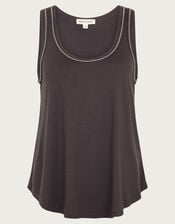 Jess Jersey Cami Top, Grey (CHARCOAL), large