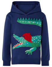 Crocodilly Hoody, Blue (NAVY), large