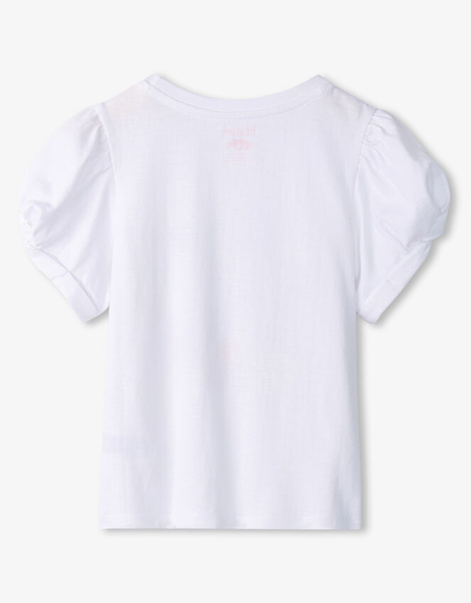 Hatley Peace Twist Sleeve Tee, White (WHITE), large