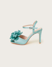 Corsage Satin Stilettos , Blue (TURQUOISE), large