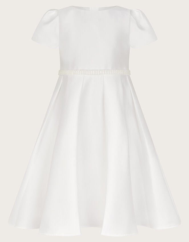 Henrietta Pearl Belt Dress, Ivory (IVORY), large