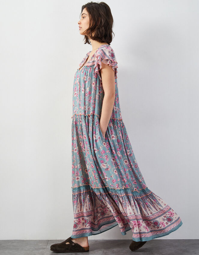 East Clementine Floral Maxi Dress, Green (MINT), large