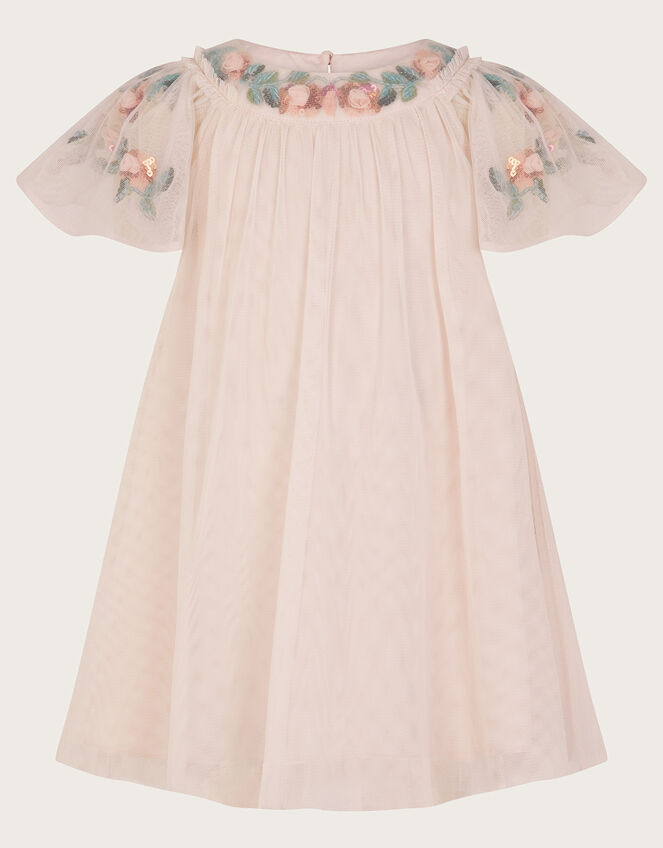Baby Evi Embellished Tulle Swing Dress, Pink (PINK), large