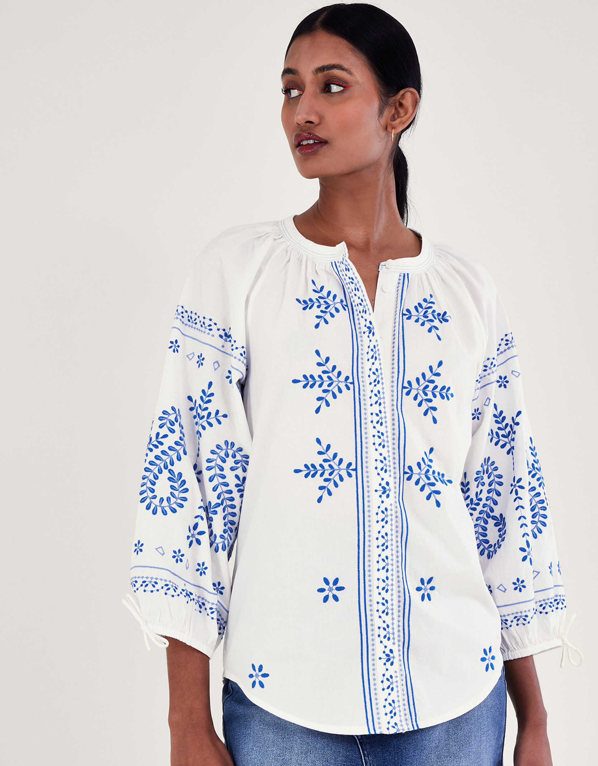 White Medusa Embroidered Formal Shirt