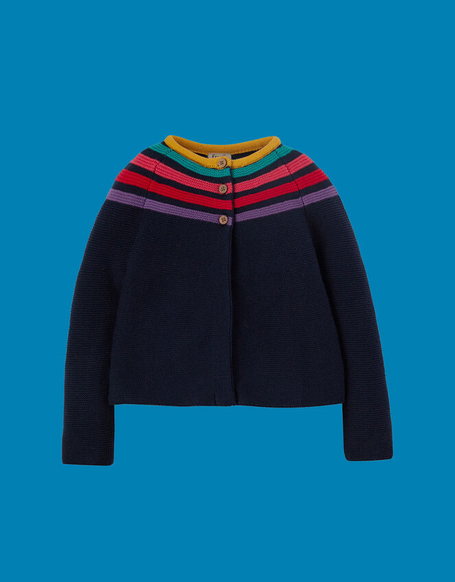 Frugi Gabbie Cardigan , Blue (NAVY), large
