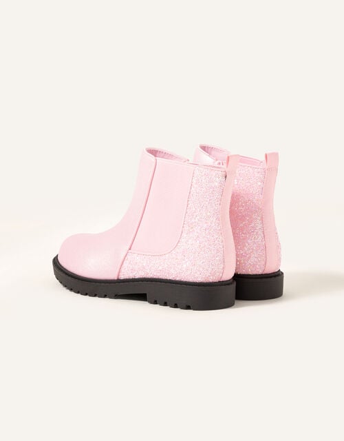 Glitter Chelsea Boots, Pink (PINK), large