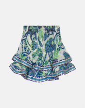 Piti Cuiti Pineapple Print Top & Mini Skirt Set, Blue (BLUE), large