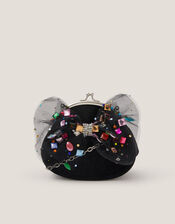 Bejewelled Bow Clip Frame Bag , , large
