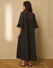 East Theia Embroidered Lace Maxi Dress, Green (DARK GREEN), large