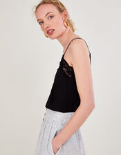 Clara Lace Cami Top with LENZING™ ECOVERO™ Black