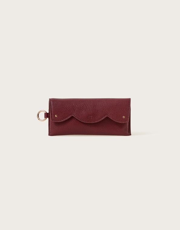 Leather Scallop Glasses Case, , large