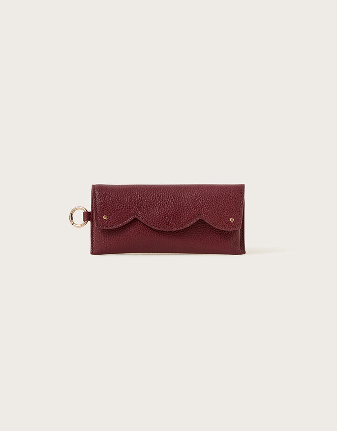 Leather Scallop Glasses Case, , large