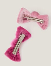 2-Pack Sequin Velvet Bow Hair Clips, , large