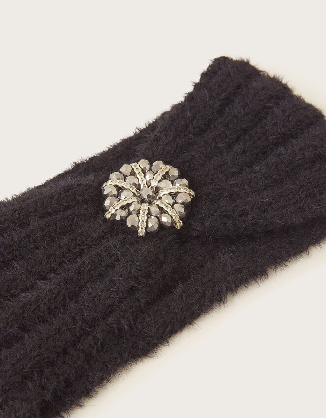 Embellished Knit Headband, , large
