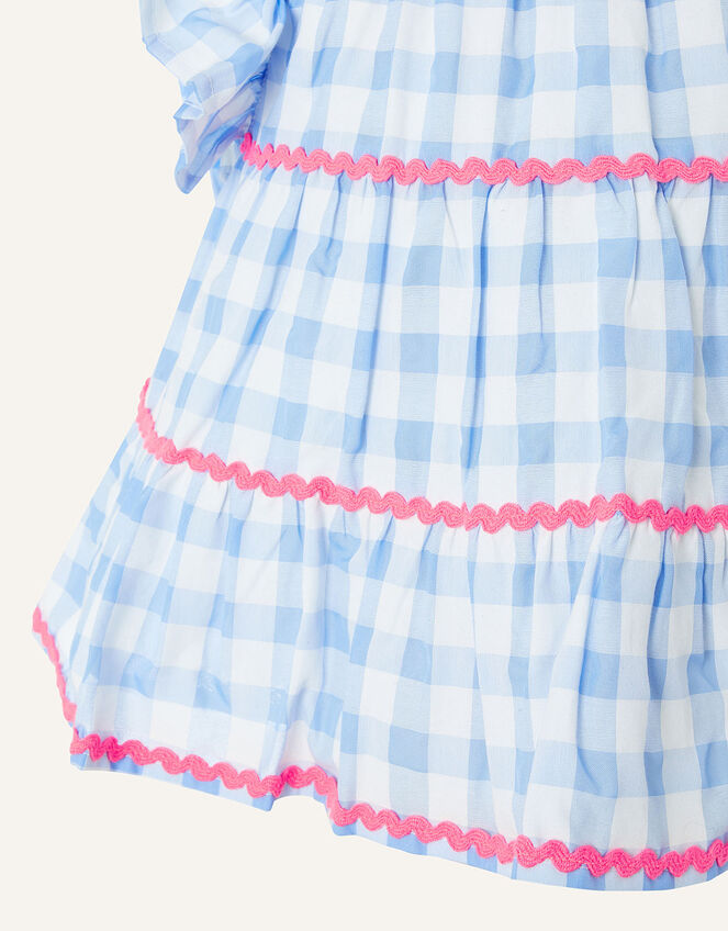Gingham Woven Top, Blue (BLUE), large