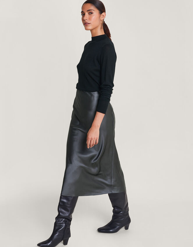 Turtle Neck Top, Black (BLACK), large