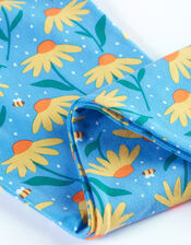 Frugi Floral Print Leggings, Blue (BLUE), large