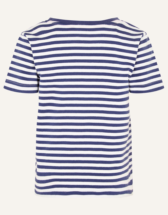 Croc Stripe T-Shirt , Blue (NAVY), large