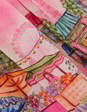 London Scene Print Skirt, Pink (PINK), large