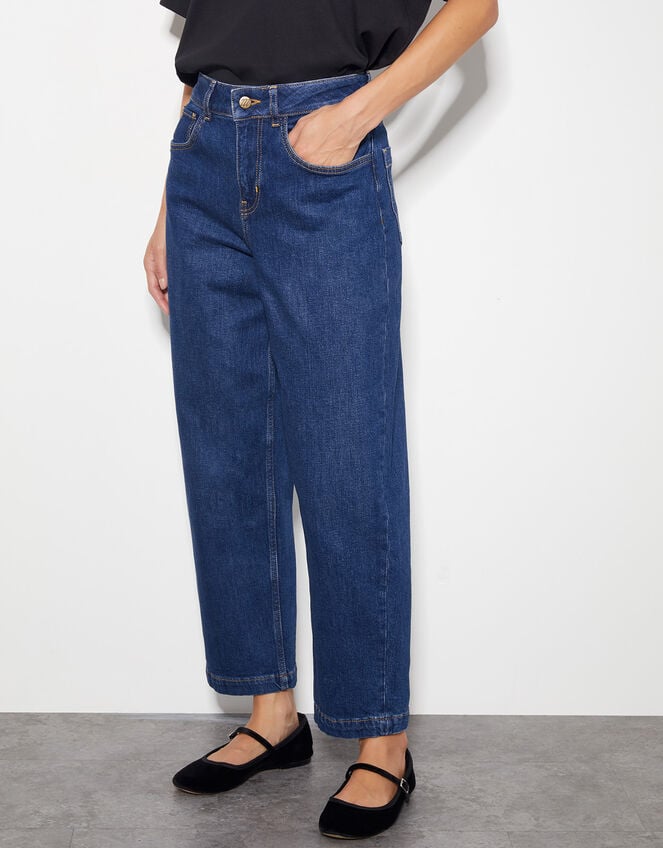 Betty High Waist Barrel Jeans, Blue (DENIM BLUE), large