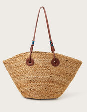 Caroline Raffia Tote Bag, , large