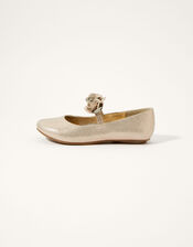 Corsage Ballet Flats, Gold (GOLD), large