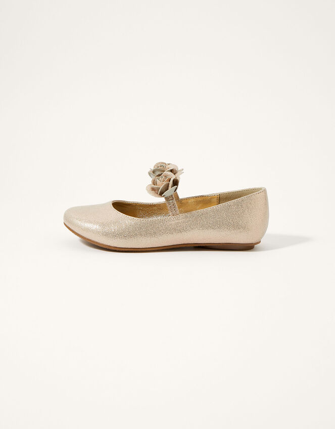 Corsage Ballet Flats, Gold (GOLD), large
