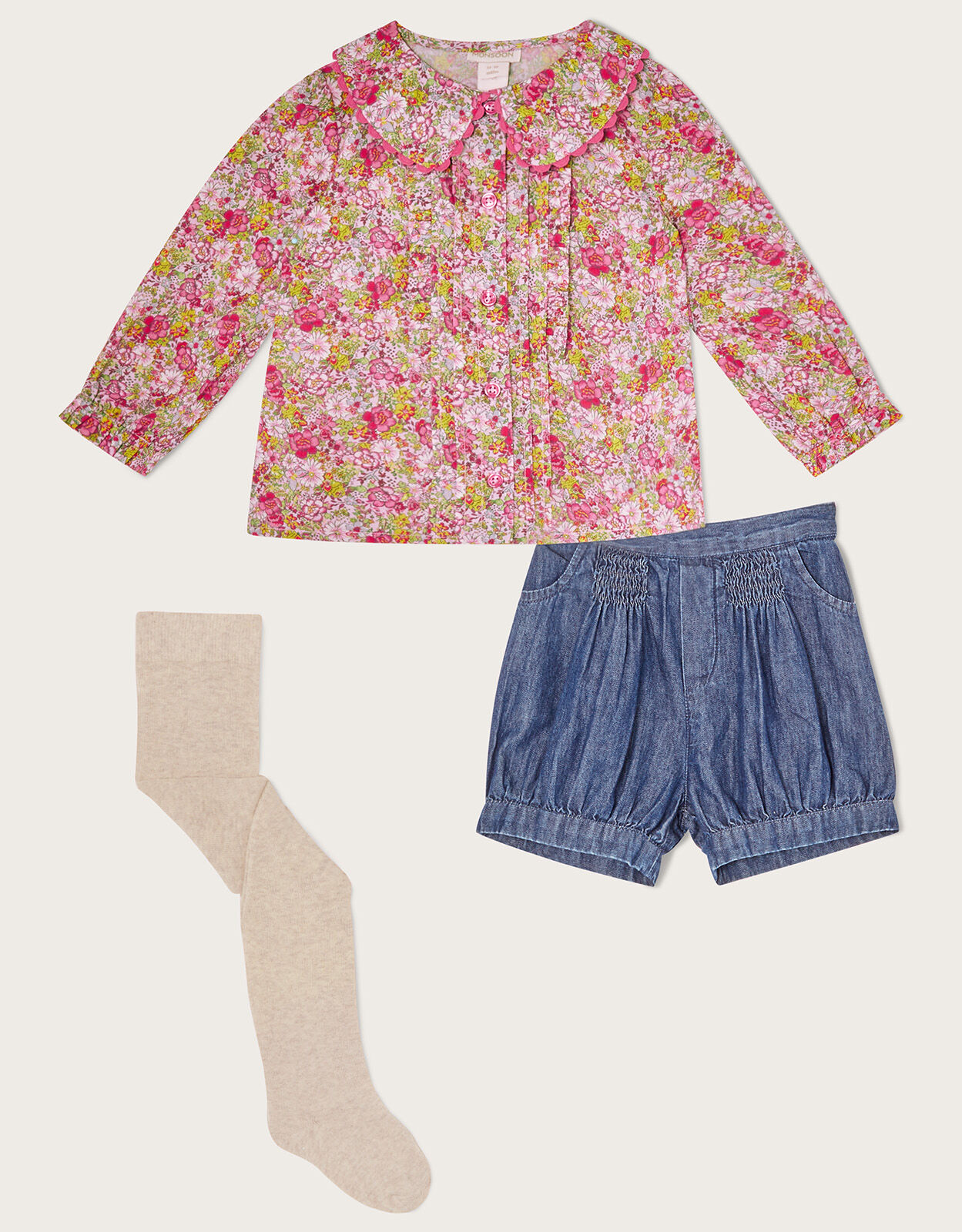 Baby girl shorts hotsell and tights set
