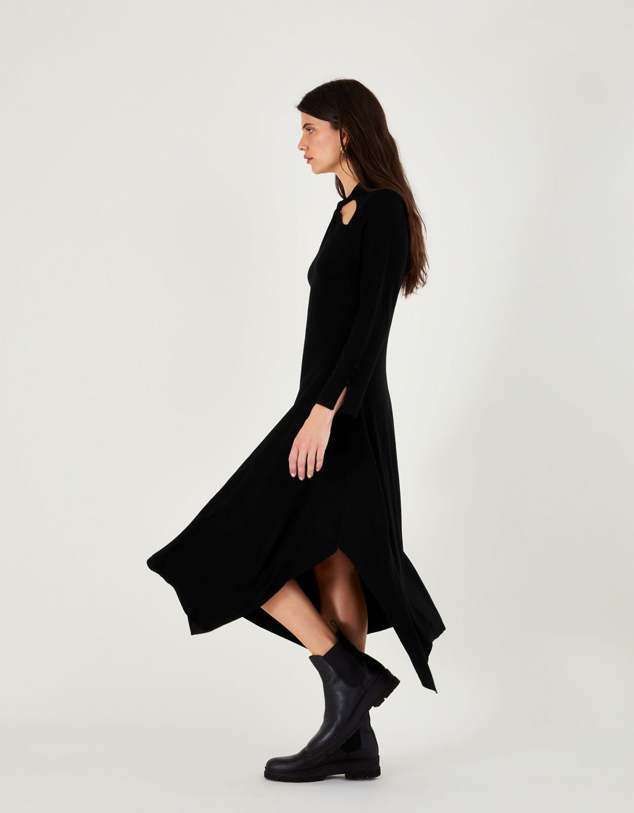 Black handkerchief shop hem dress