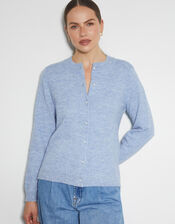 Lenny Pearl Button Cardigan, Blue (LIGHT BLUE), large