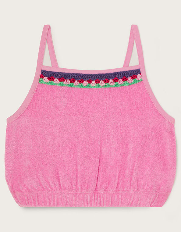 Crochet Trim Sun Vest, Pink (PINK), large