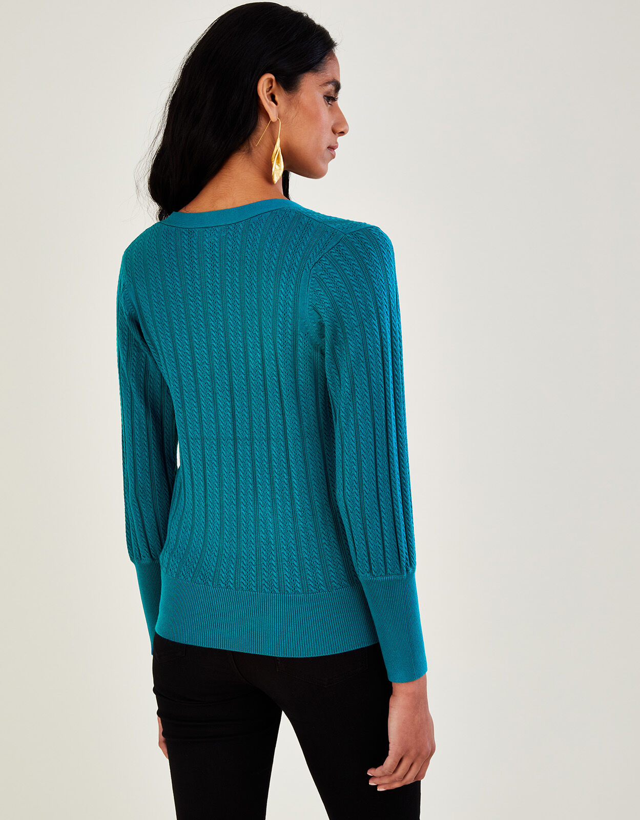 Teal online coloured cardigan