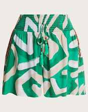 Posy Print Shorts, Green (GREEN), large