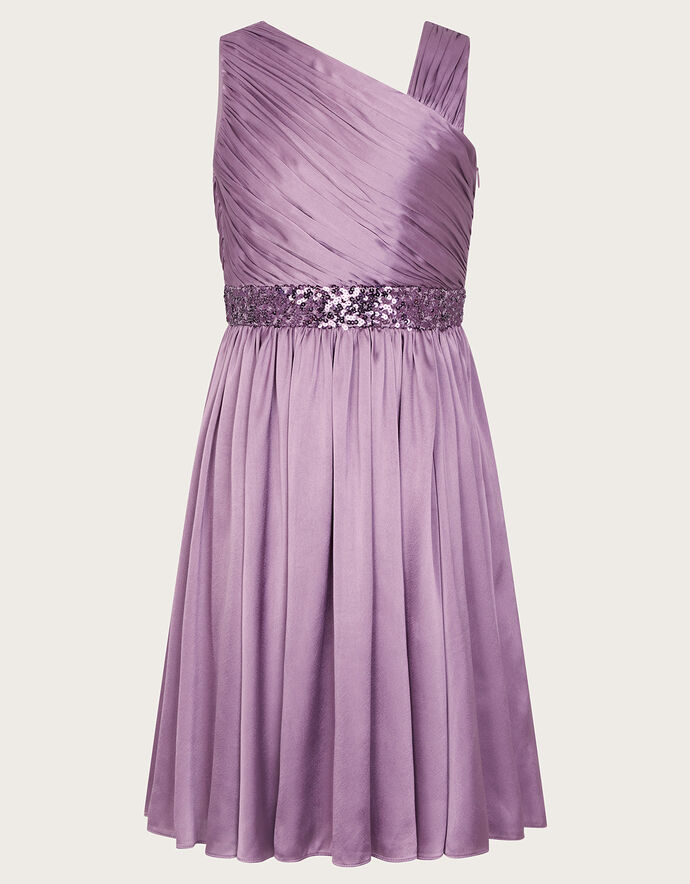 One Shoulder Dress Purple