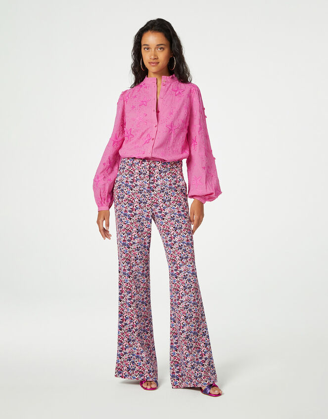 Fabienne Chapot Star Embroidered Blouse, Pink (PINK), large