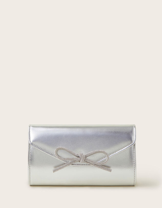 Sia Diamante Bow Clutch Bag, , large